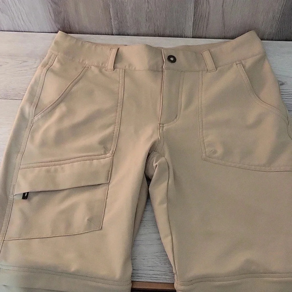 Columbia Kestrel Trail Stretch Convertible Pants‎ Shorts Khaki Womens Size 6R - Picture 10 of 11